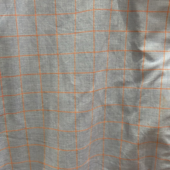 Short sleeve blue and orange button down - Picture 3 of 4